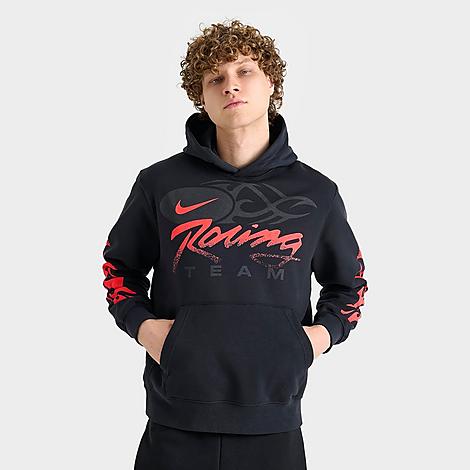Nike Men's Sportswear Club Racing Team Pullover Hoodie in Black Size: Medium