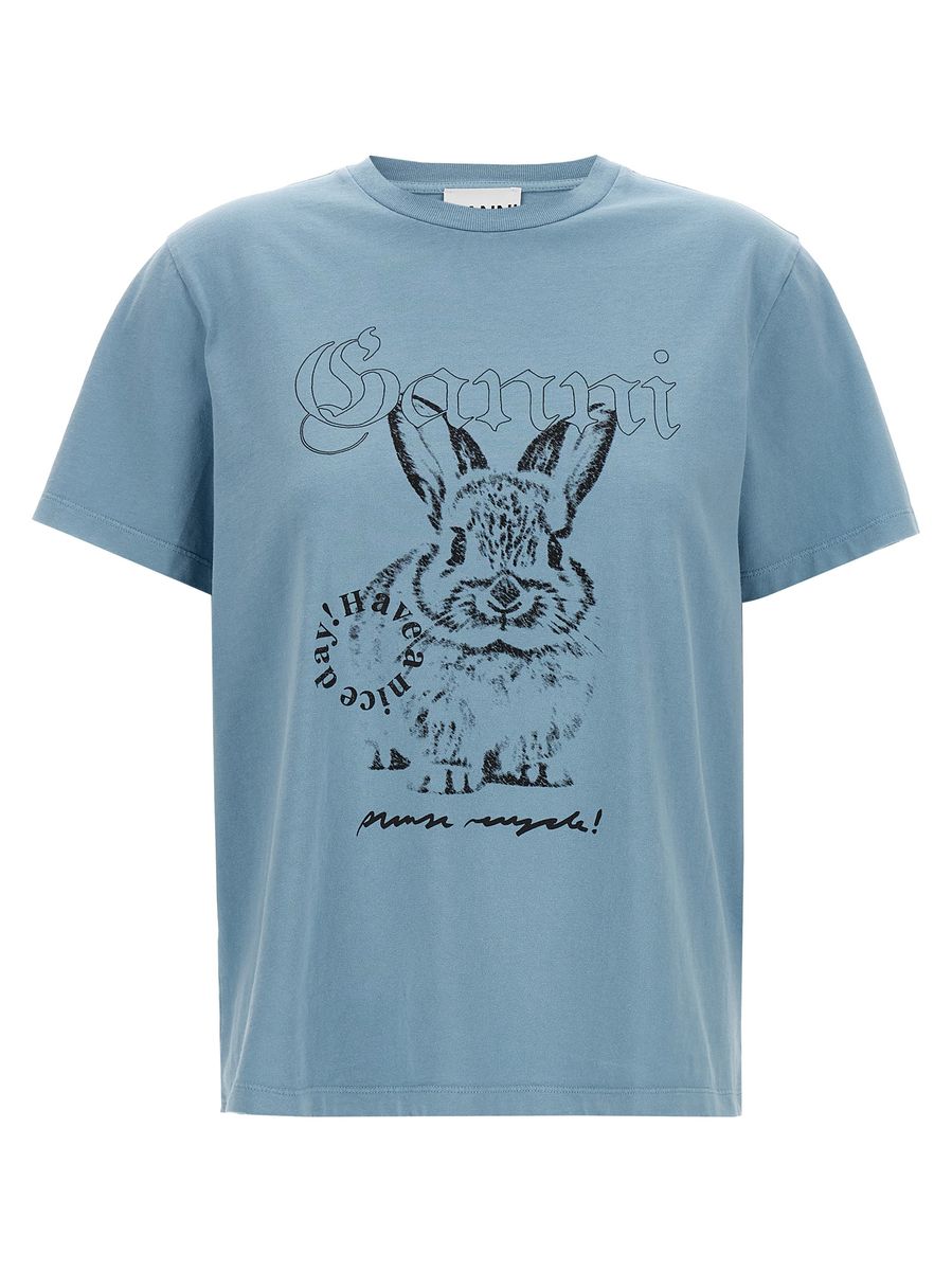 Ganni Cotton Jersey T-Shirt