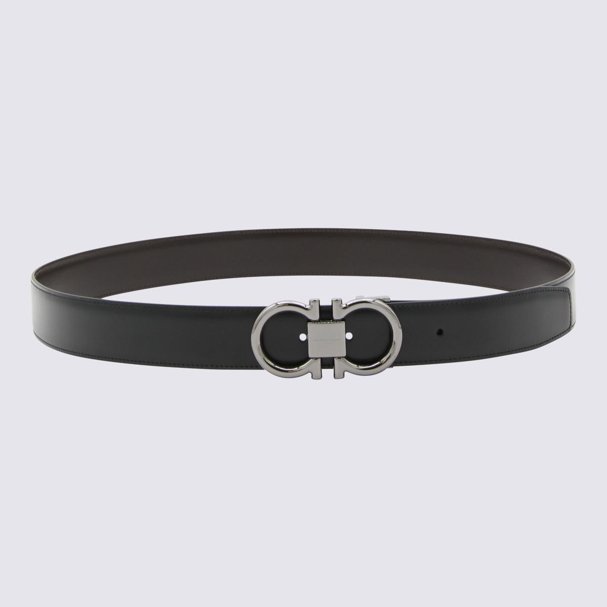 Salvatore Ferragamo Black Leather Belt