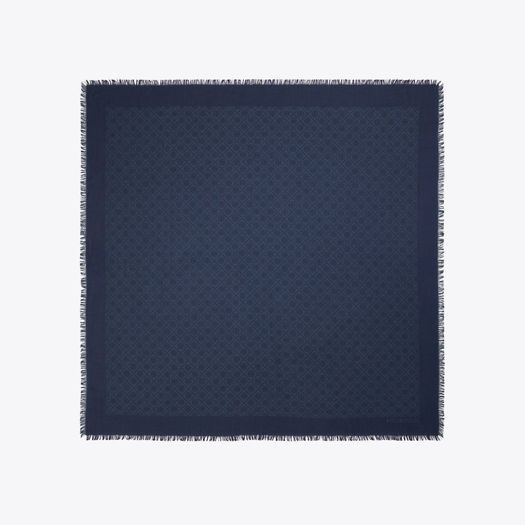 Tory Burch T Monogram Jacquard Traveler Scarf