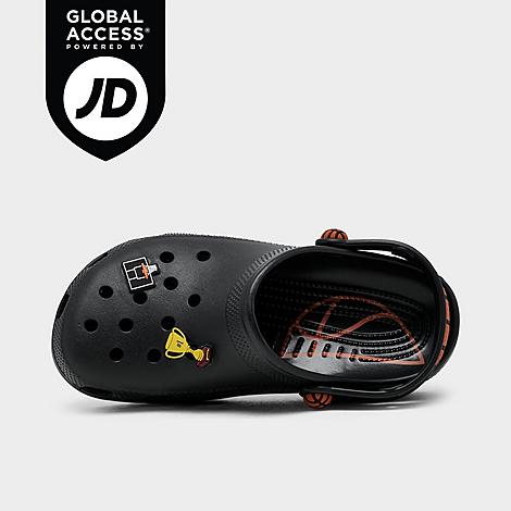 Crocs Big Kids Basketball Classic Clog Shoes in Black Size: 4.0