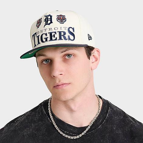New Era Detroit Tigers MLB Multi Logo 9FIFTY Snapback Hat in Chrome/Navy