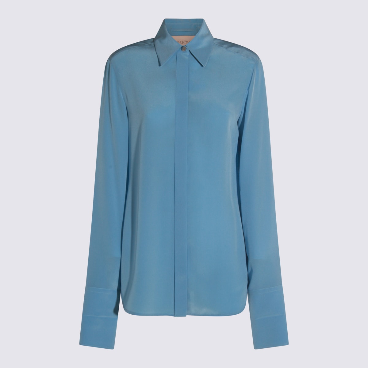 SportMax Blue Silk Shirt