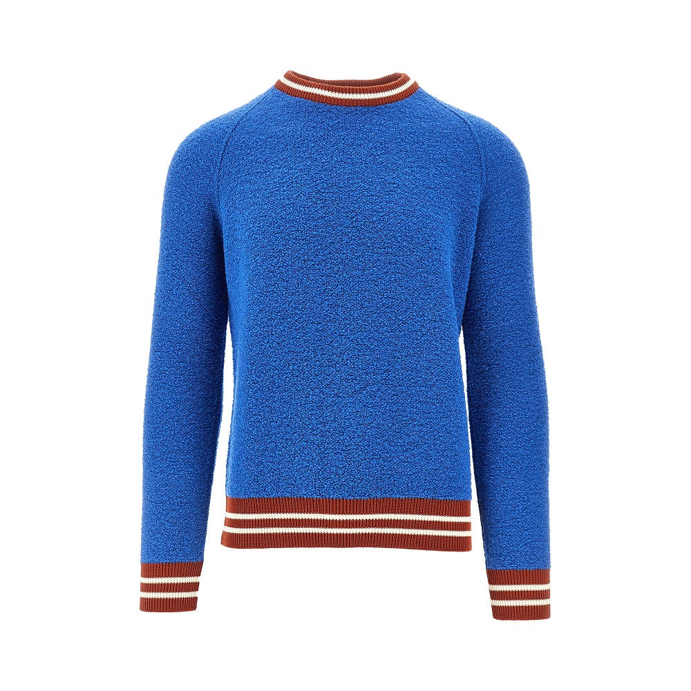 GALLIA KNIT Bouclé knit crewneck sweatshirt Man