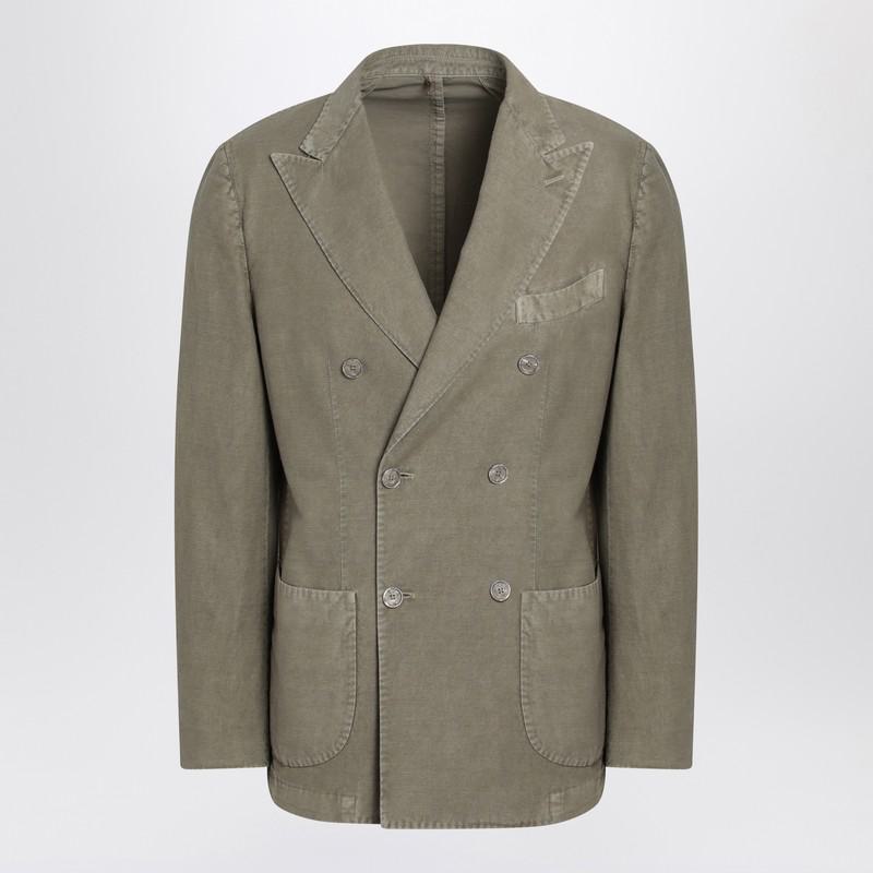Santaniello Double-Breasted Sage Jacket