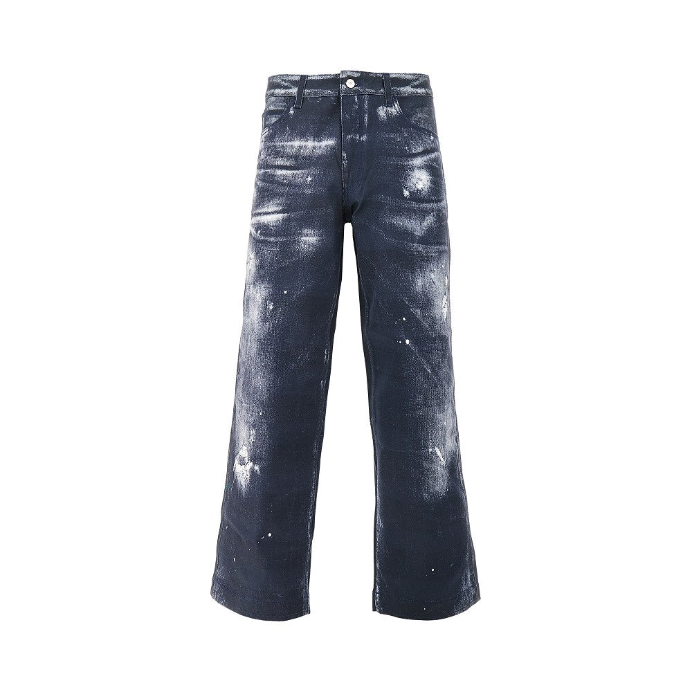 EMPORIO ARMANI ASV 印花斜纹布男士长裤