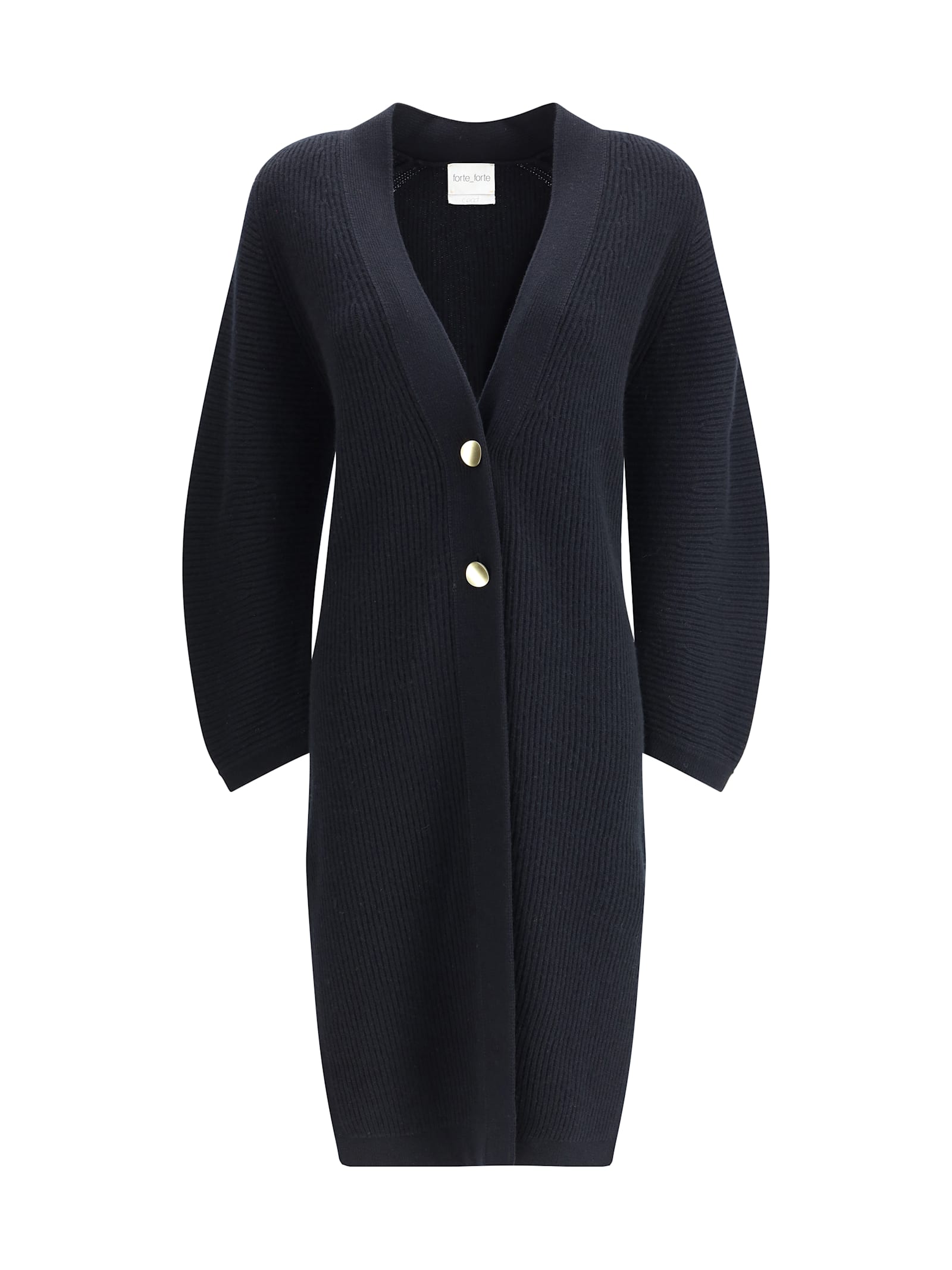 Forte_Forte Long Ribbed Cashmere Cardigan
