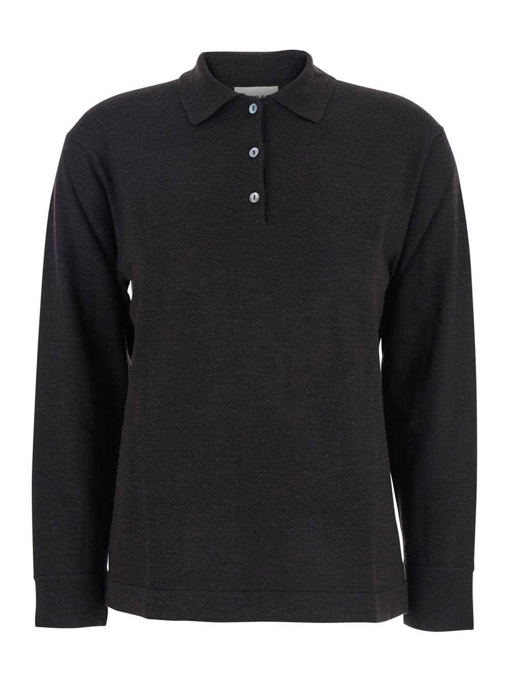 Parosh Polo Neck With Buttons Knit