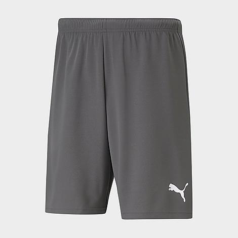 PUMA Men's teamRISE Soccer Shorts in Smoked Pearl/Puma White Size: 2XL