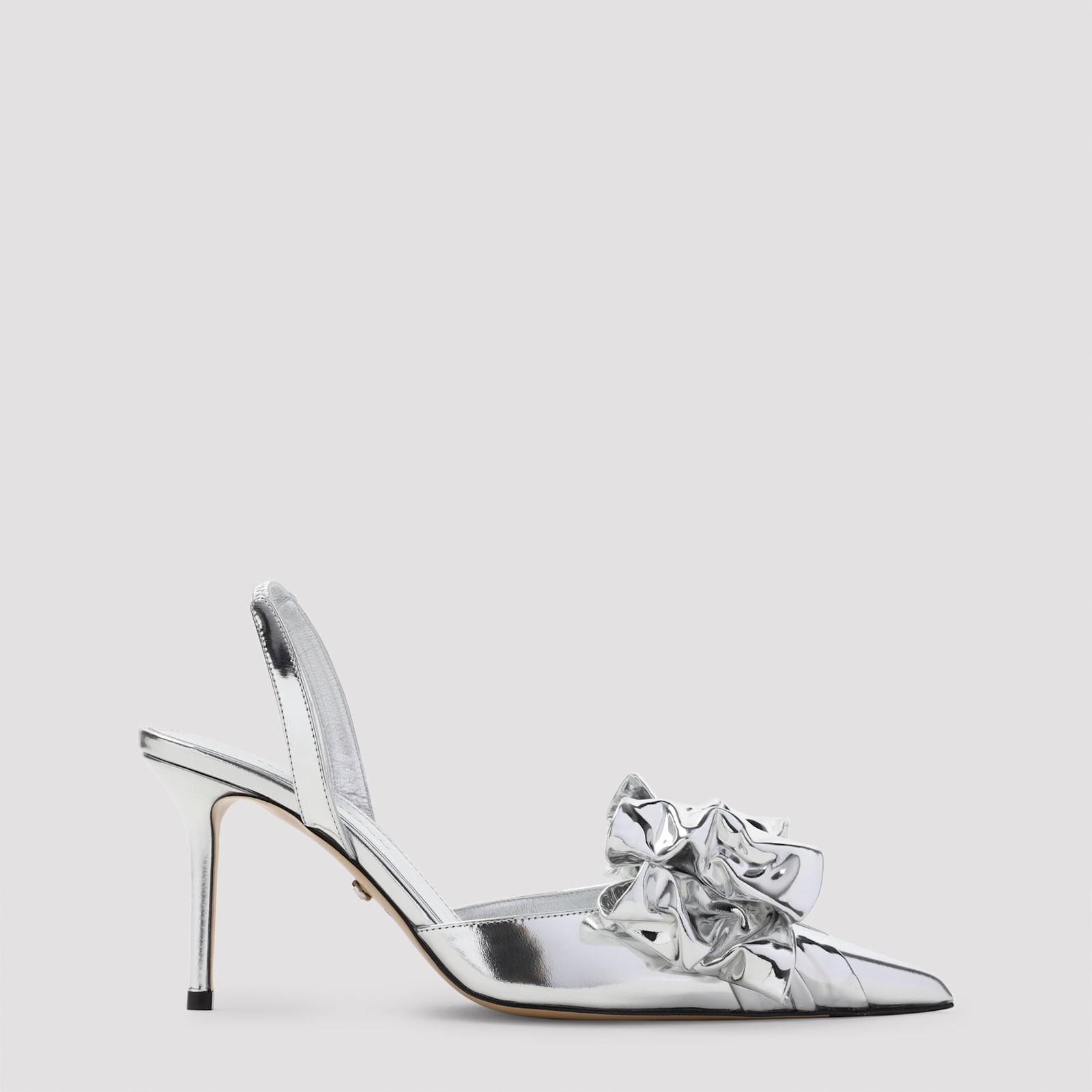 Mach & Mach Le Cadeau Silver Wrapped Leather Pumps