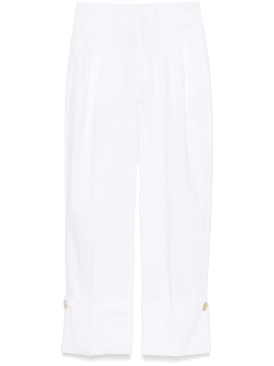 Darkpark White Cotton-Blend Trousers