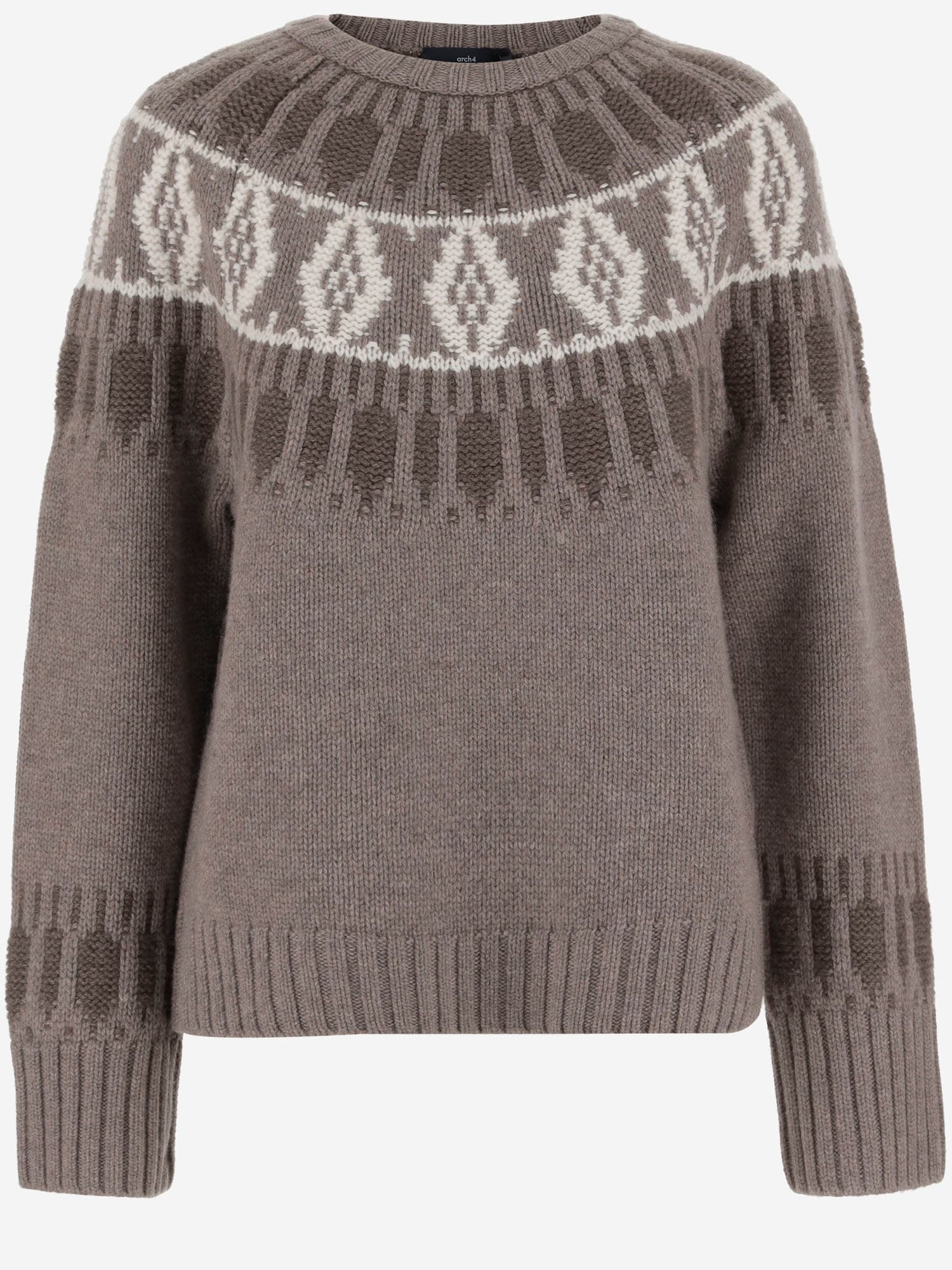 arch4 Cashmere Sweater With Geometric Pattern
