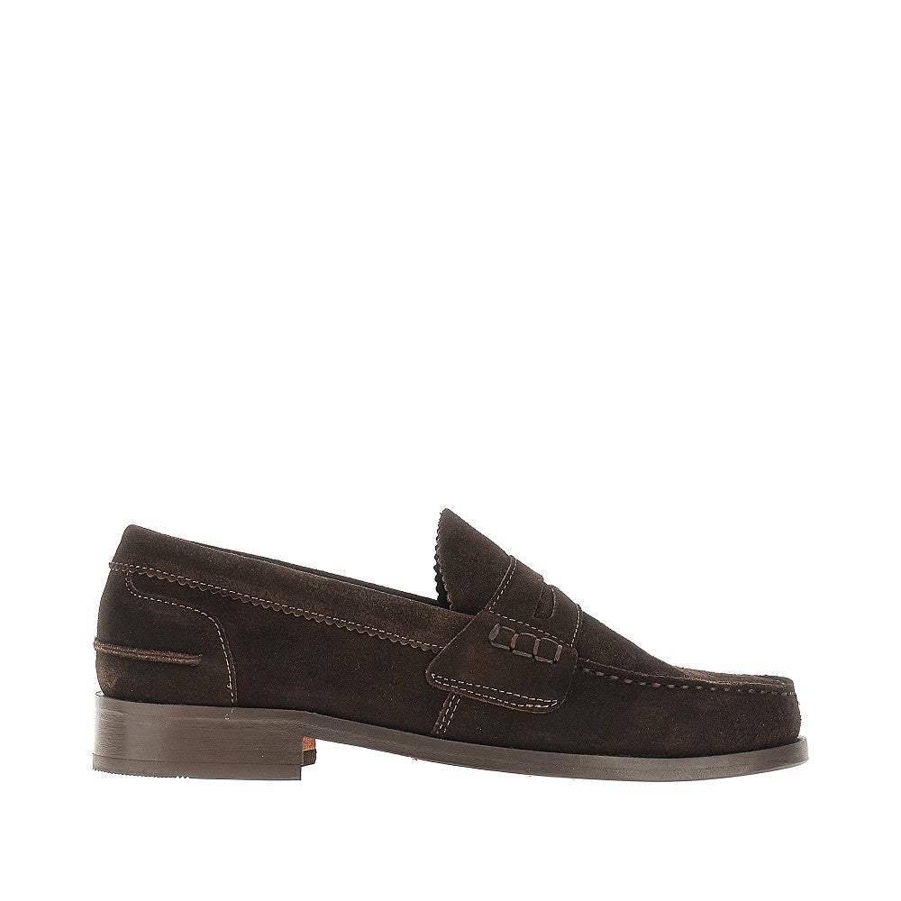 SAXONE Suede leather penny loafers Man