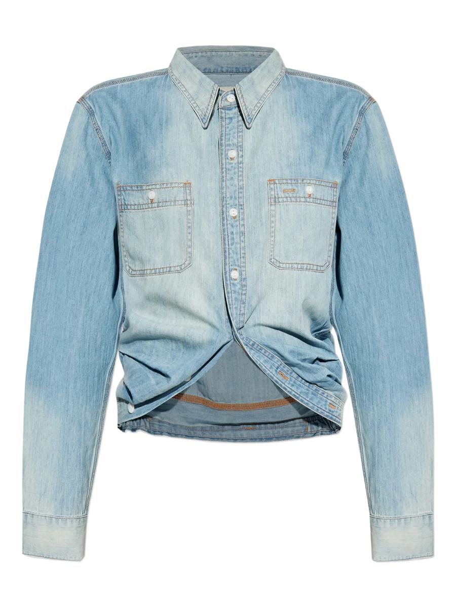 R13 Wrap Around Denim Work Shirt Clothing