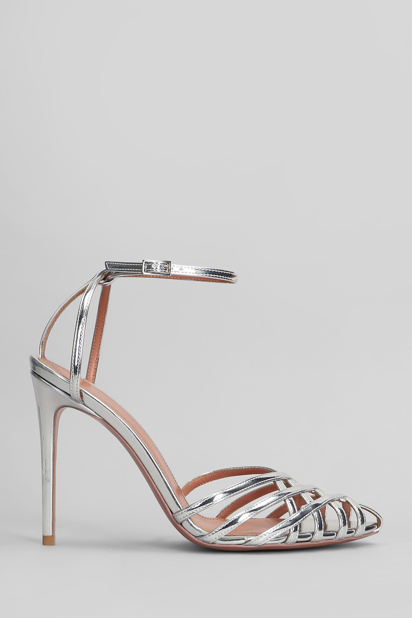 Aldo Castagna Miami Sandals In Silver Leather