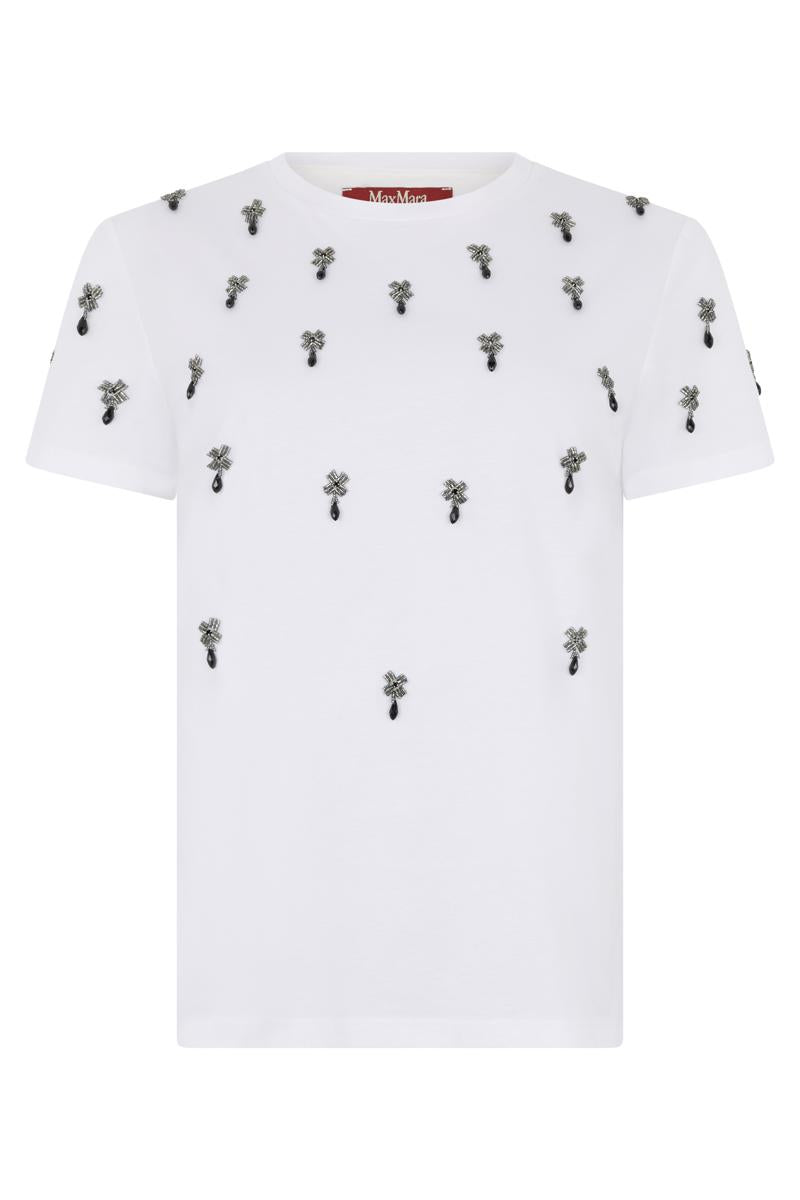 Max Mara Studio Pontile Cotton Crew-Neck T-Shirt