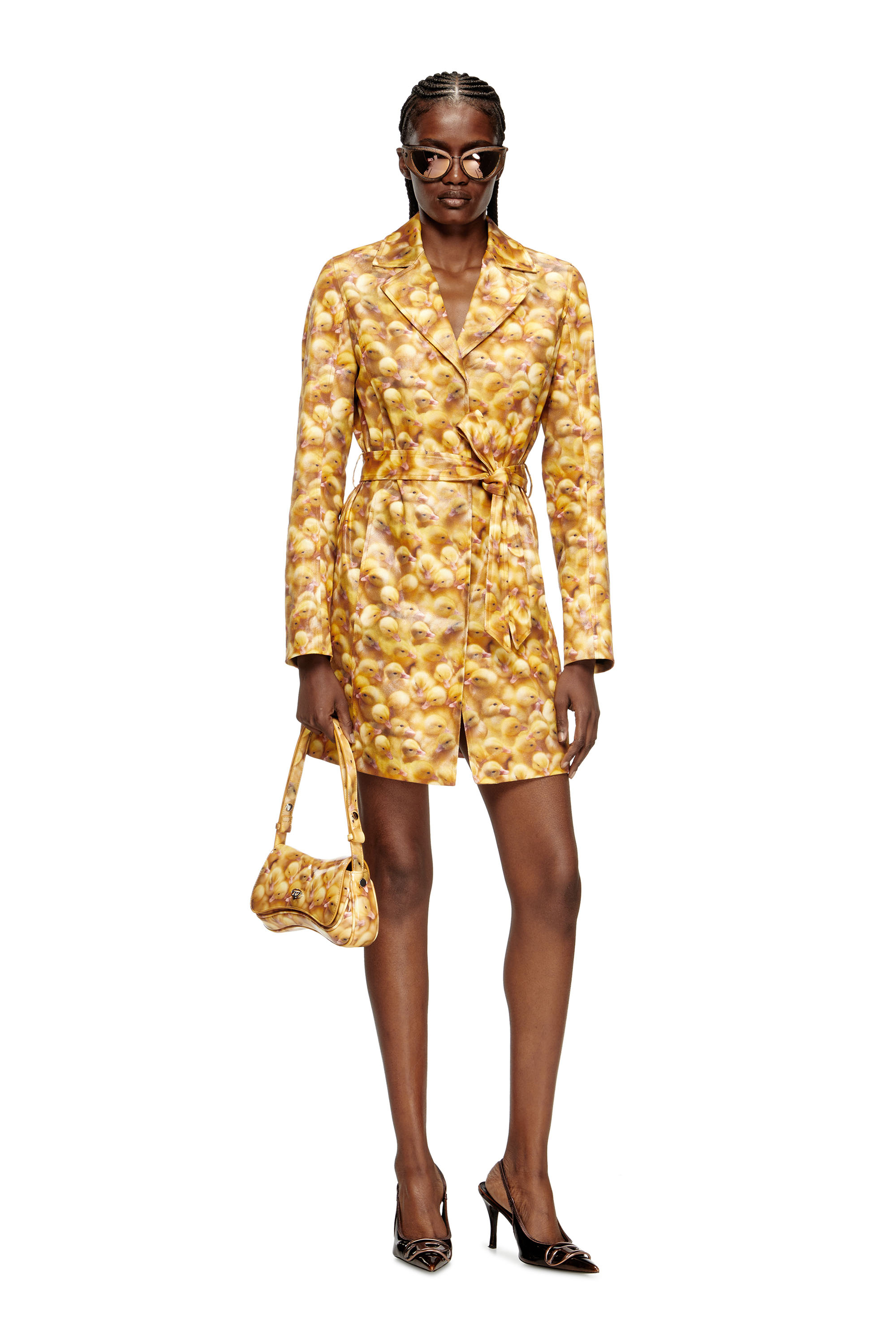 Diesel - Trench coat with duck print - Jackets - Woman - Yellow