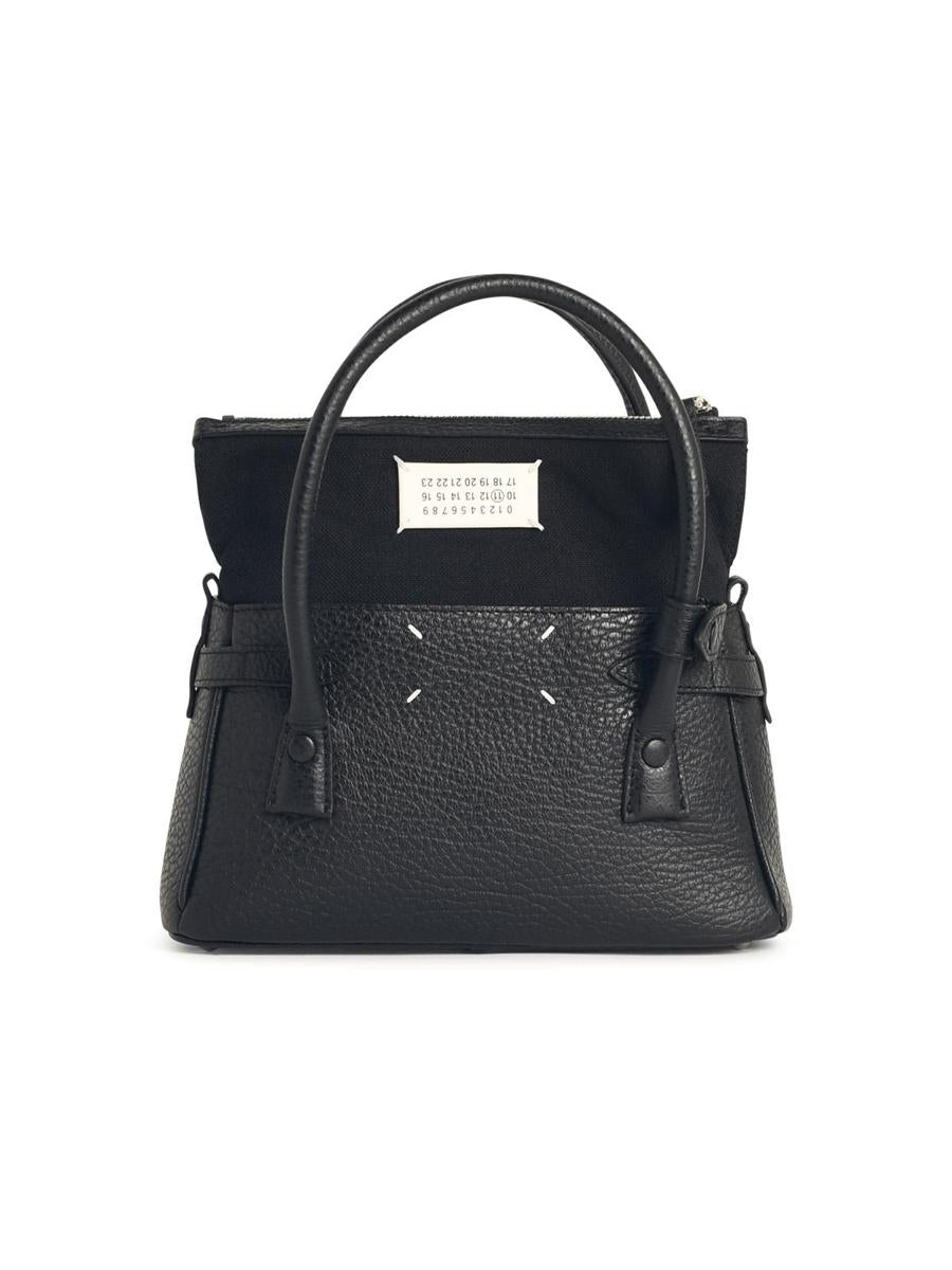 Maison Margiela 'East West' Black Leather Bag