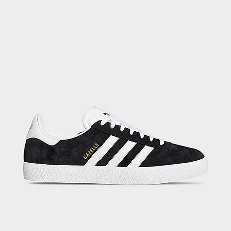 adidas Men's Originals Gazelle ADV Skateboarding Shoes in Black/White/Gold Metallic Size: 4.5