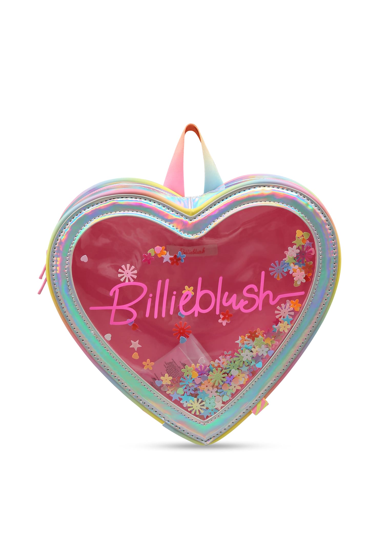 Billieblush Silver Backpack For Girl With Heart
