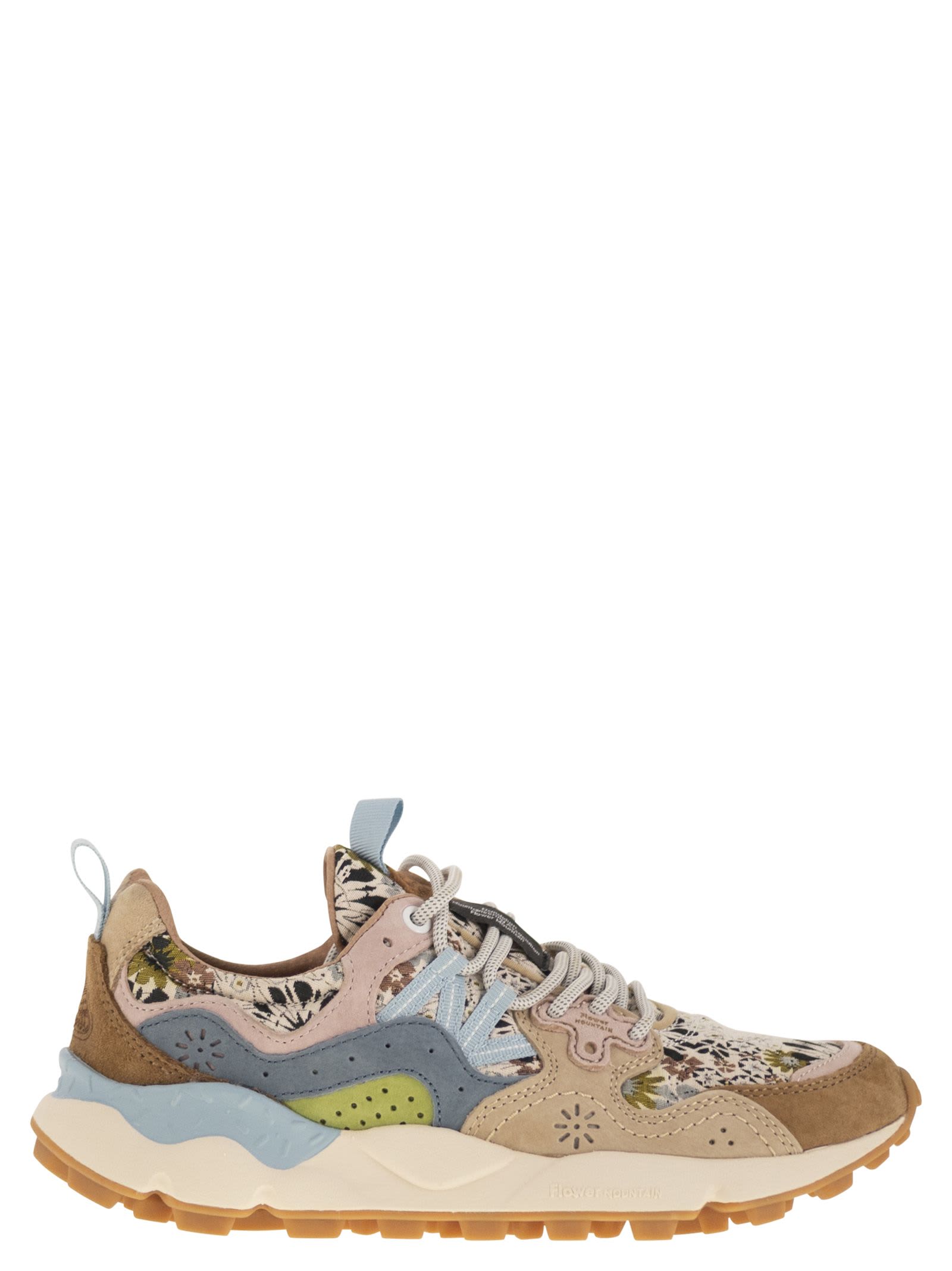 Flower Mountain Yamano 3 - Sneakers In Suede And Technical Fabric