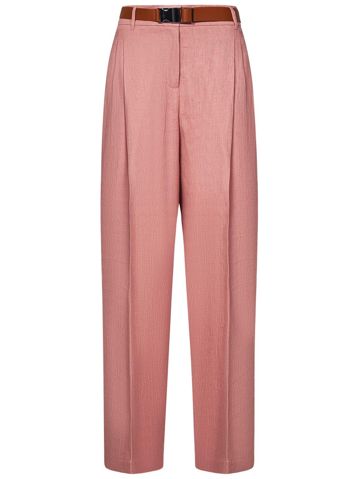 Max Mara Studio Belted Wide Leg Trousers