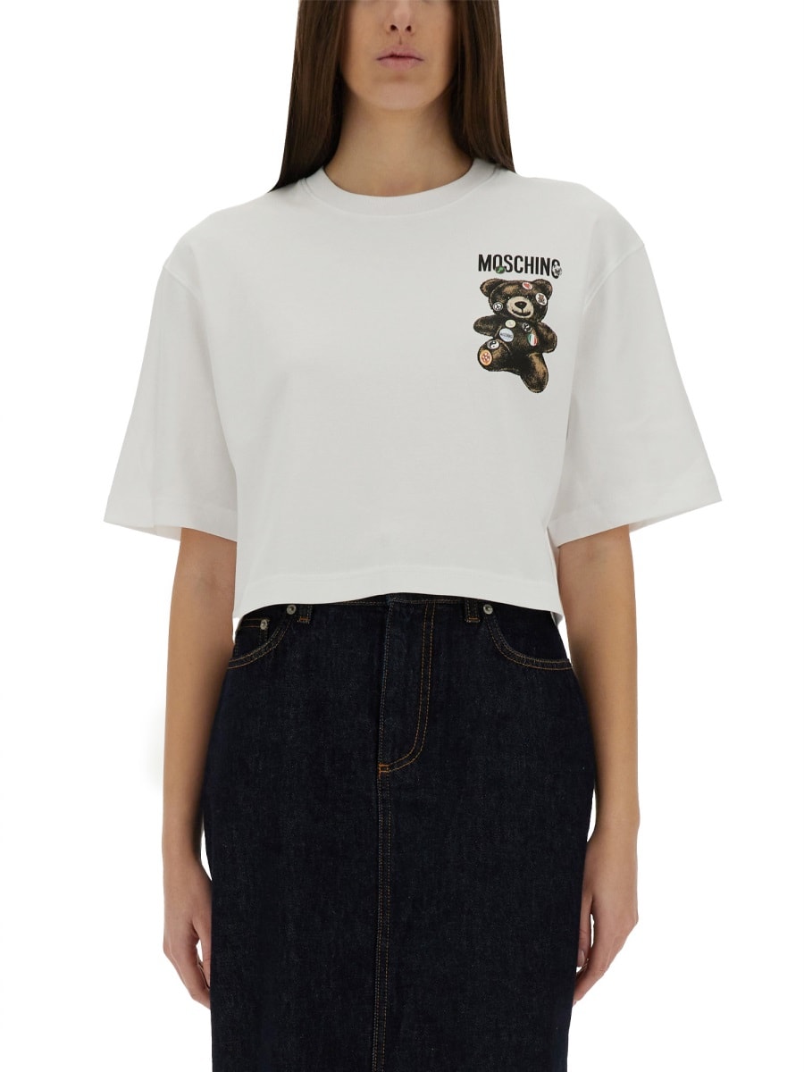 Moschino Cropped T-shirt teddy Bear