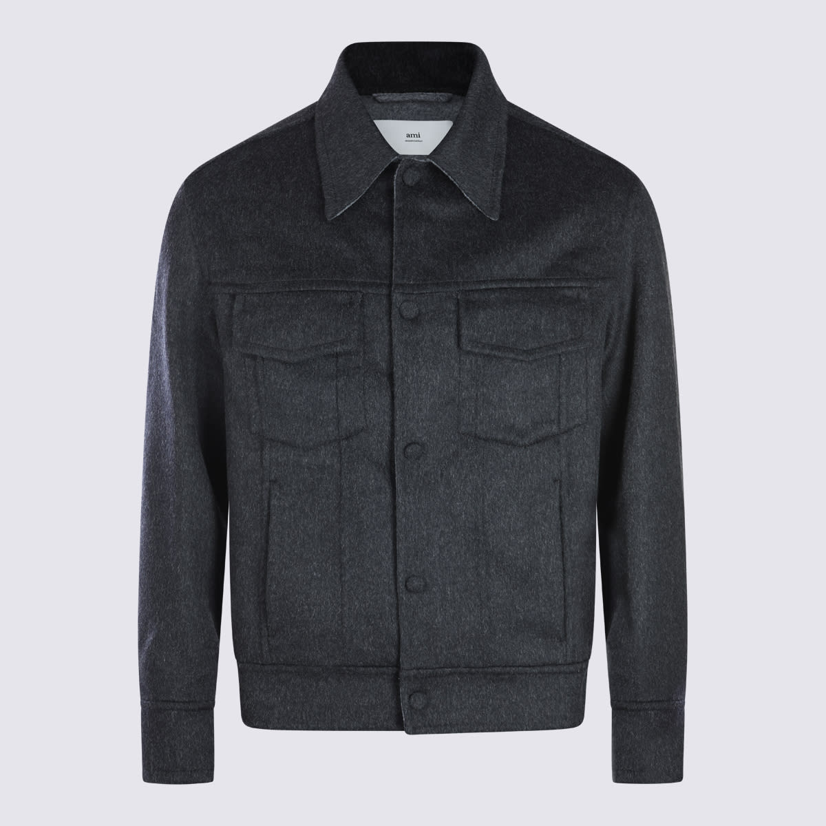 Ami Alexandre Mattiussi Grey Wool Casual Jacket