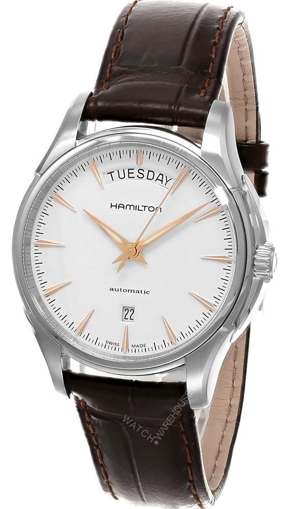 HAMILTON Jazzmaster Day Date Automatic 40MM White Dial Leather Men's Watch H32505511