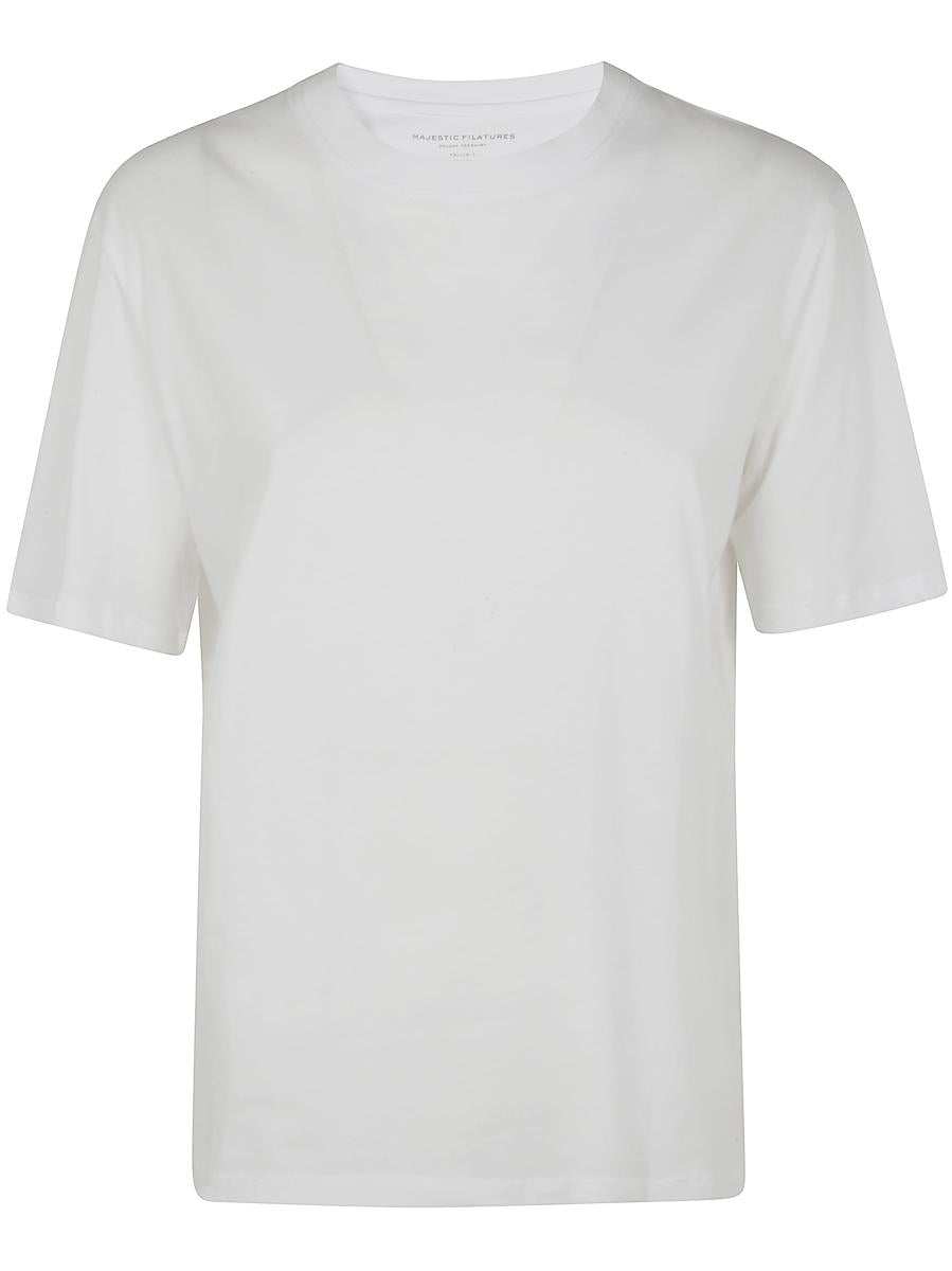 Majestic Filatures Short Sleeves Round Neck Sweater Clothing