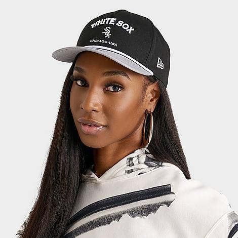 New Era Chicago White Sox MLB 9FORTY Snapback Hat in Black/White/Grey