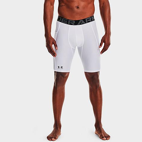 Under Armour Men's HeatGear Pocket Long Shorts in White/Black Size: XS