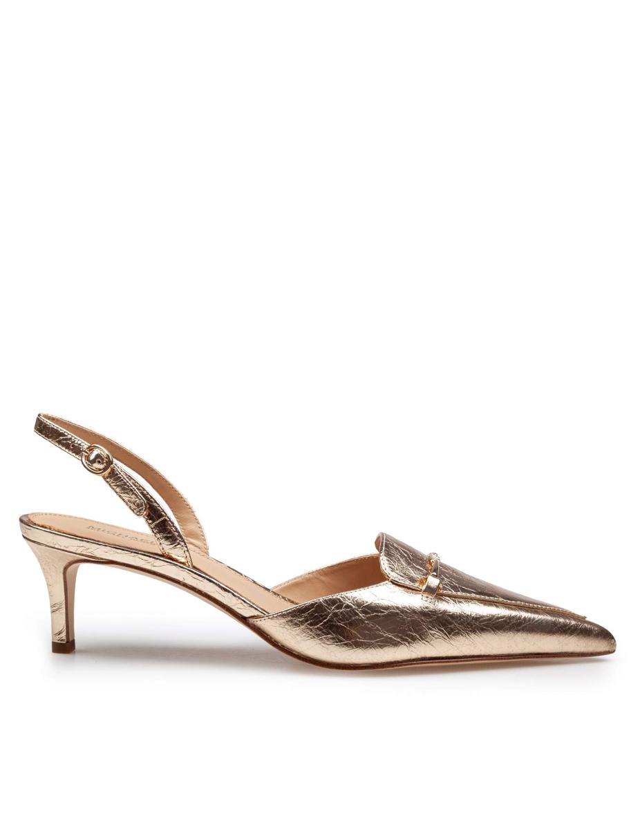 Michael Kors Metallic Leather Slingback
