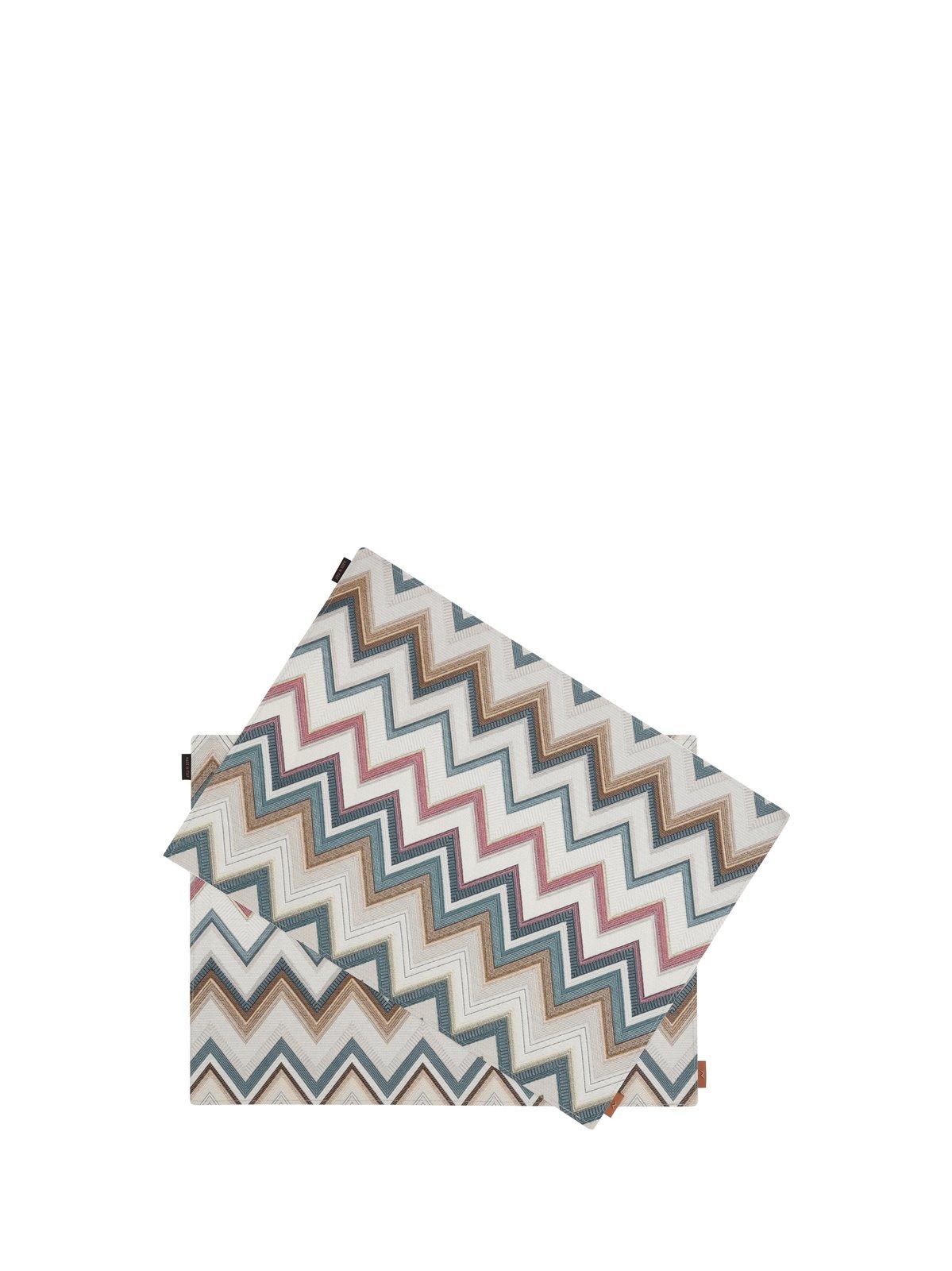 Missoni Mini Logo Tag Zig-zag Set Of Two Placemats