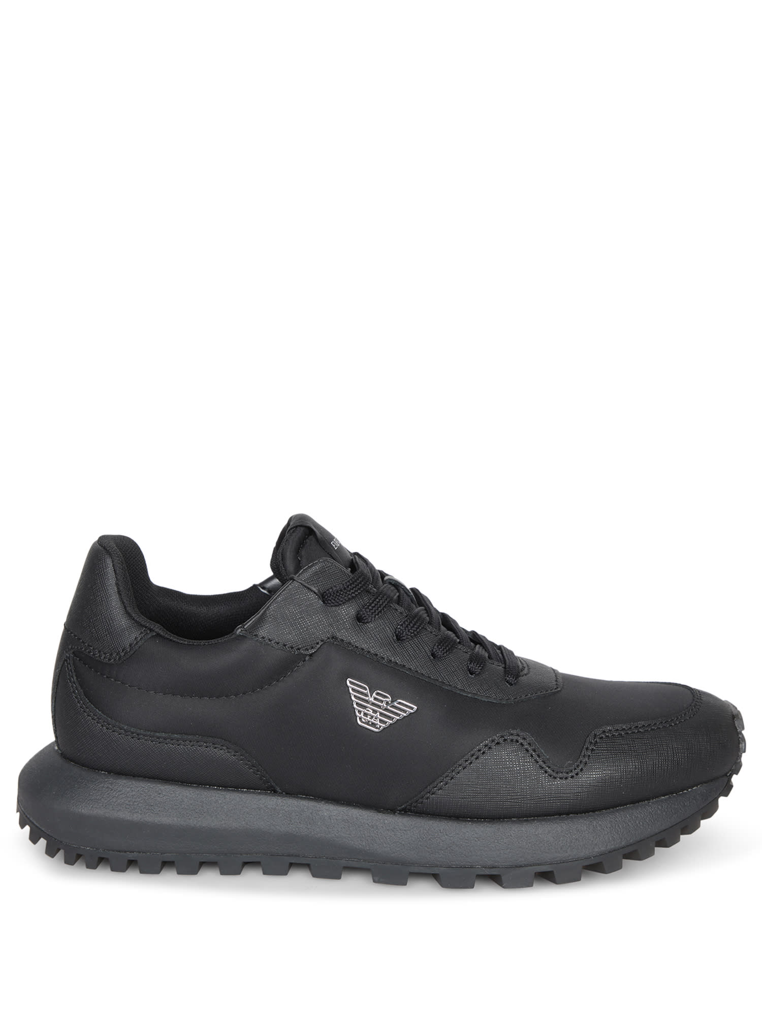 Emporio Armani Mex Nylon Black Sneakers