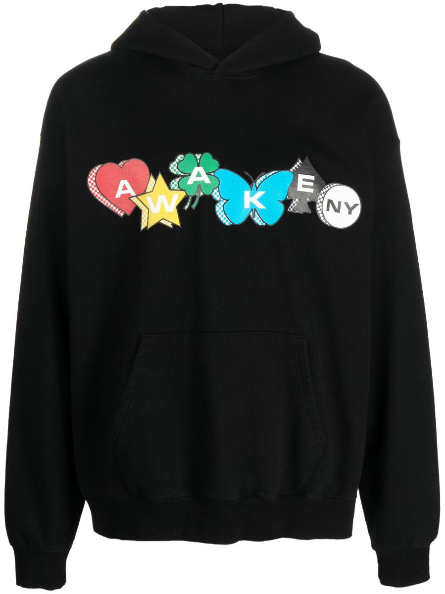 Awake Ny Printed Charm Logo Hoodie