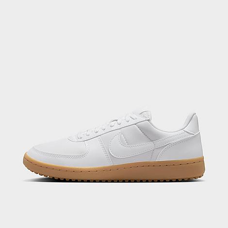 Nike Women's Field General Casual Shoes in White/Summit White/Gum Light Brown Size: 5.0