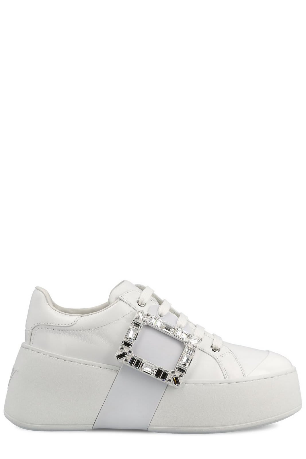 Roger Vivier Viv Skate Embellished Sneakers