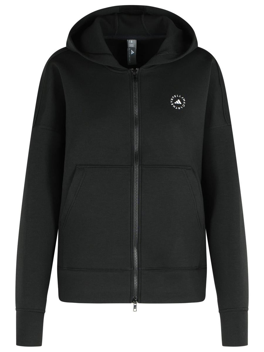 Adidas By Stella McCartney 'Scuba' Black Polyester Blend Sweatshirt