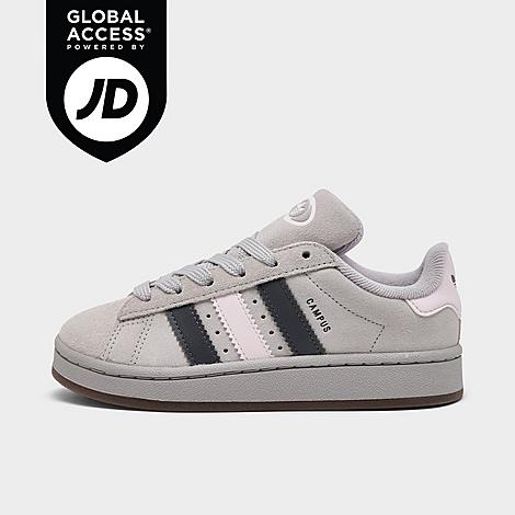 adidas Little Kids Originals Campus 00s Stretch Lace Casual Shoes in GREY TWO/GREY FIVE/A Size: 1.0