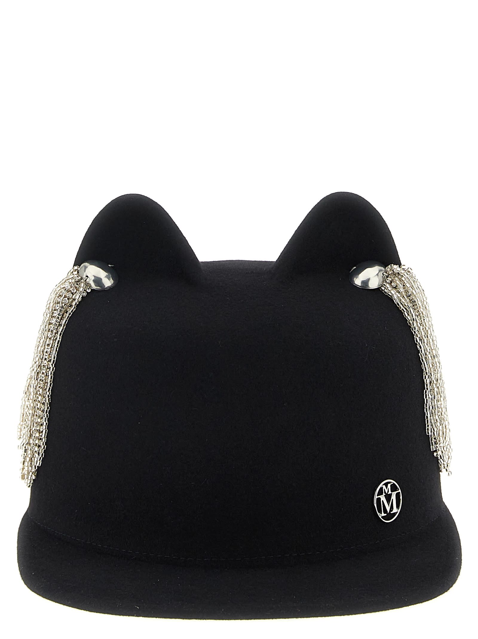 Maison Michel jamie Hat With Crystals