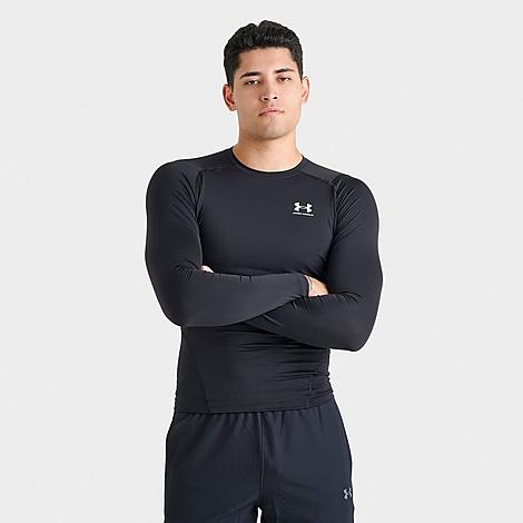 Under Armour Men's HeatGear Long-Sleeve Training Top in Black/White Size: XS
