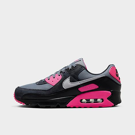 Nike Men's Air Max 90 Casual Shoes in Cool Grey/Hyper Pink/Black Size: 11.5