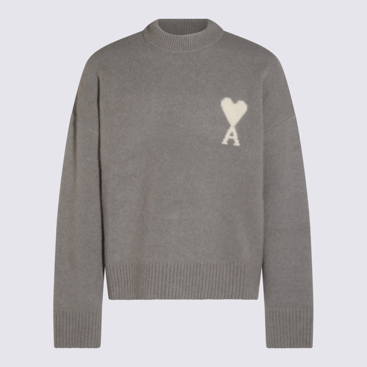 Ami Alexandre Mattiussi Grey Cotton Knitwear