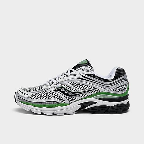 Saucony Men's ProGrid Omni 9 Casual Shoes in Silver/Green Size: 8.0