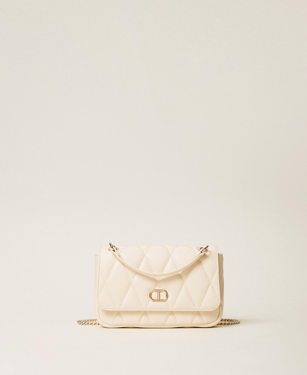 Twinset Sacs - Sac à bandoulière moyen matelassé, Beige « Parchment », Taille Unique