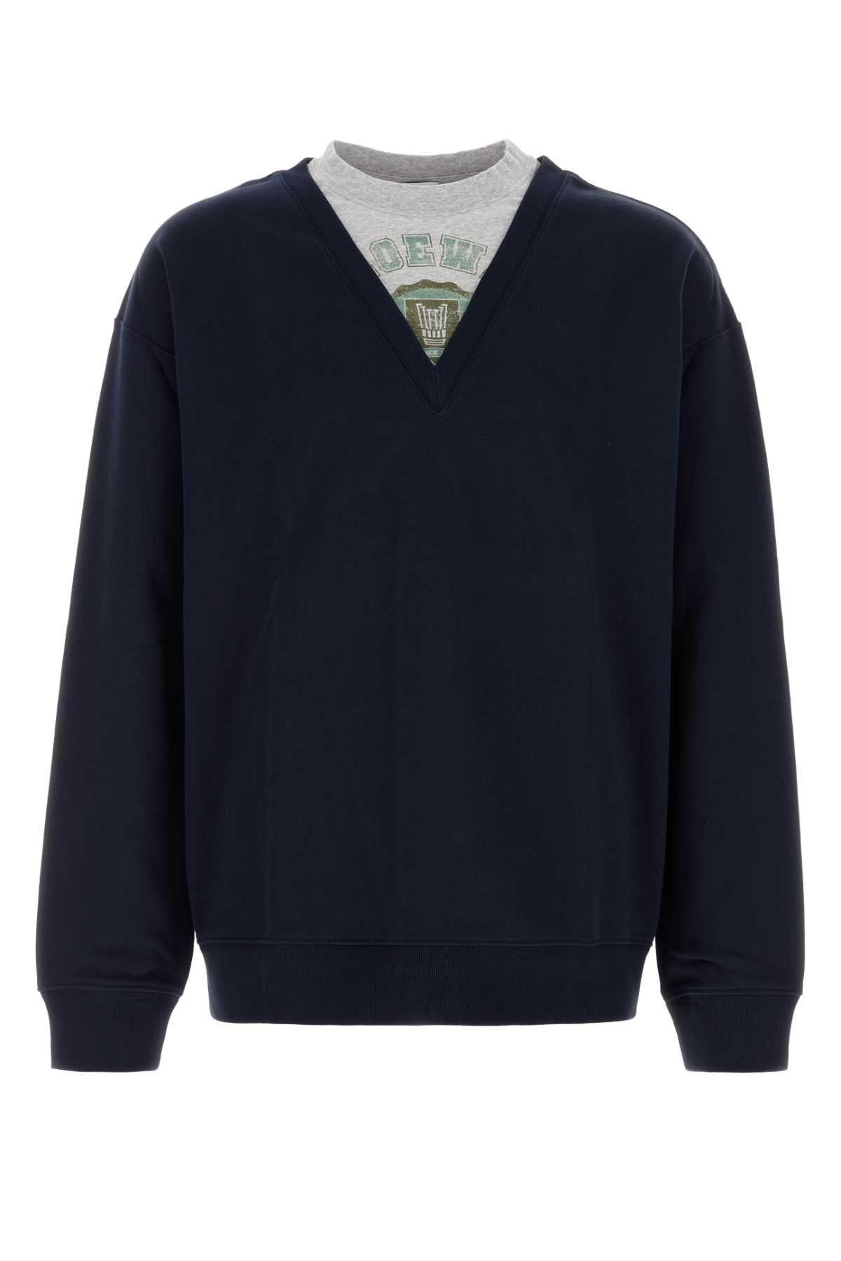 Loewe Navy Blue Cotton Sweatshirt