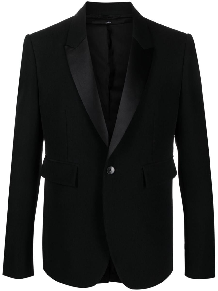 Sapio Single-Breasted Cotton-Wool Blazer