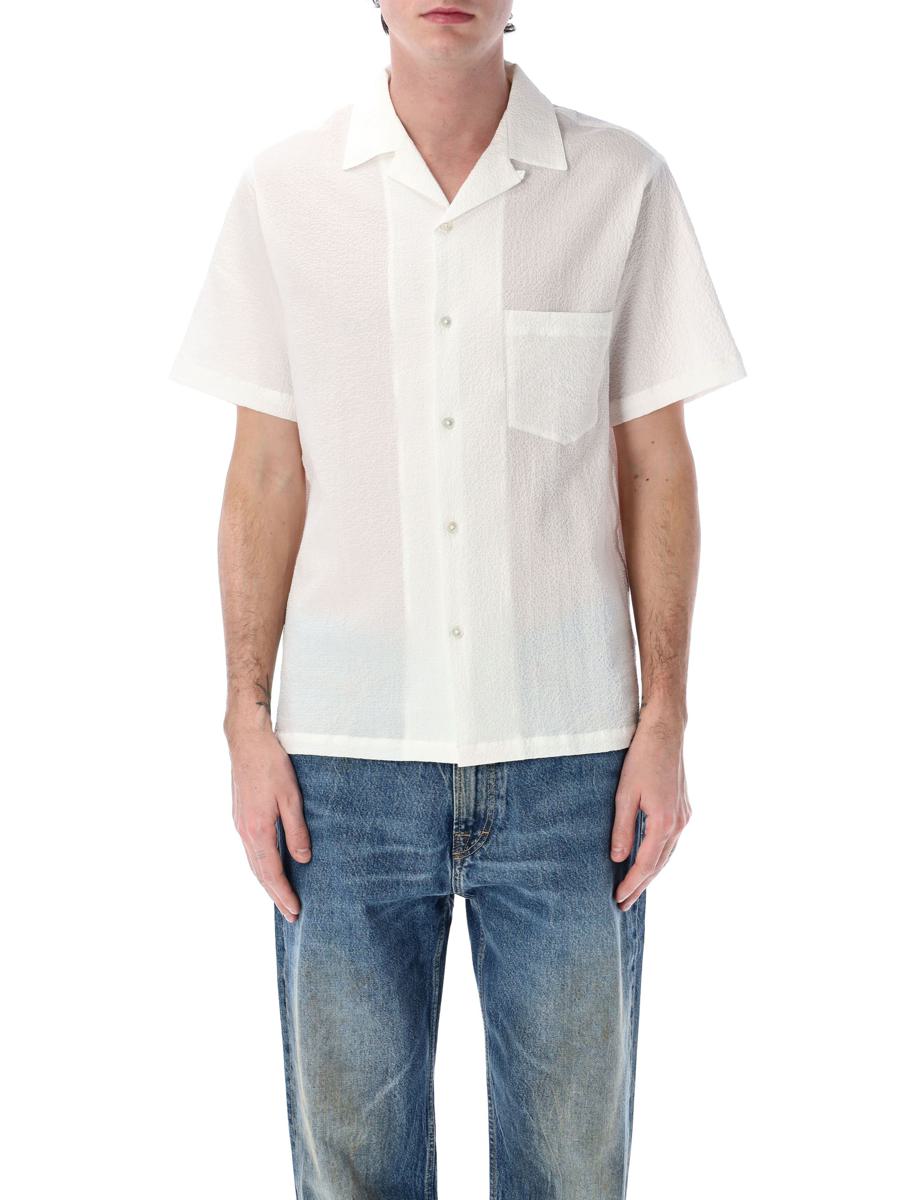 Portuguese Flannel Seersucker Bowling Shirt