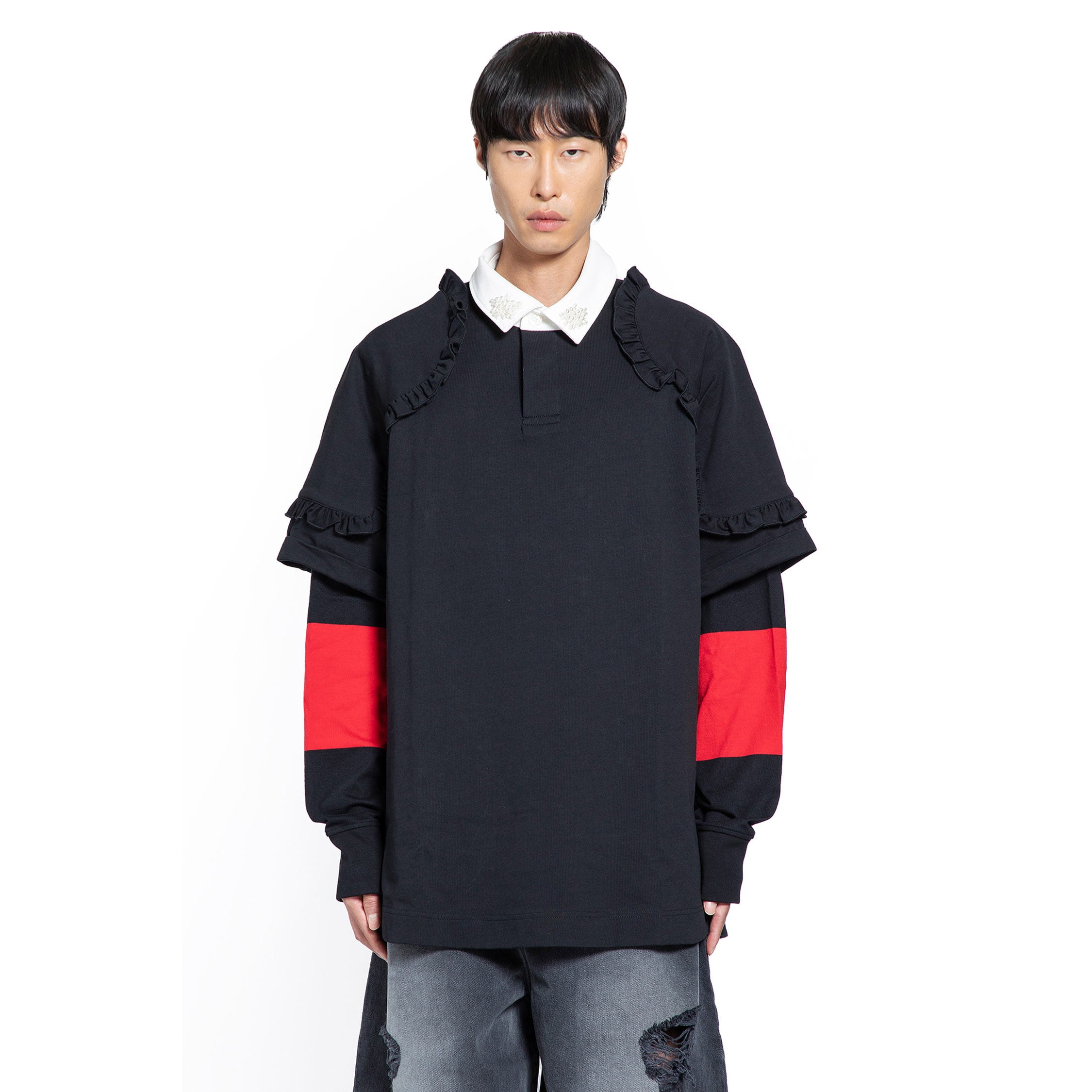 Layered Ruffle Rugby Shirt
